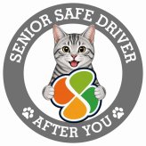 カーサイン 高齢者マーク SENIOR SAFE DRIVER サバトラ ステッカー シール 直径13cm 肉球 日本製 車