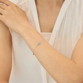 【無料ラッピング】  ヨンドシー 4℃ Summer Collection K10ホワイトゴールド ブレスレット Luminous cutシリーズ ブルー トパーズ ダイヤモンド ブランド 正規品 新品 ギフト プレゼント 人気 おすすめ 誕生日 記念日 クリスマス 送料無料