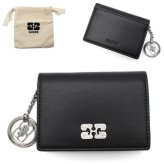 GANNI ガニー カードケース A6395-099 Card Holder カードホルダー キーリング付き ブラック
