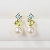［pearl306］ 5.5mm - 6mm ホワイトピンク 半貴石 ピアス あこや真珠 本真珠 天草 熊本 日本産