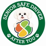 カーサイン 高齢者マーク SENIOR SAFE DRIVER マルチーズ ステッカー シール 直径13cm 肉球 日本製 車