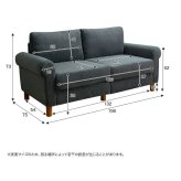 ソファ 座椅子 ー 2人掛け 二人用 コーデュロイ ファブリック リクライニング リクライニングチェア ポケットコイル 肘あり ひじ掛け アームレスト ヴィンテージ アメリカン インダストリアル ベージュ おしゃれ 新生活