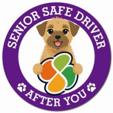 カーサイン 高齢者マーク SENIOR SAFE DRIVER ボーダーテリア マグネット 強力 直径13cm 肉球 日本製 車 ステッカー
