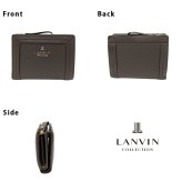 LANVIN レジェパース 二つ折り財布 折り財布 財布 さいふ サイフ ウォレット 牛革 使いやすい シンプル レディース 母の日 ギフト プレゼント ブラック 65-6250