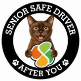 カーサイン 高齢者マーク SENIOR SAFE DRIVER バーミーズ ステッカー シール 直径13cm 肉球 日本製 車