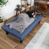 ソファーベッド スミス2 BK【大型】 ブラック・ブルー 2色展開 ソファベッド 省スペース おしゃれ シンプル 新生活 家具 インテリア 不二貿易