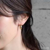 ステンレス ミニハート フープピアス 18KGP 両耳用 2点セット レディース ゴールド C型 太め 小さめ ハートモチーフ バイカラー ワイドフープピアス チャンキーピアス 大人可愛い 上品 韓国ファッション 女性用 アクセサリー