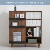 ラック 本棚 スライド書棚 コミック 大容量 幅90cm 約400冊収納 ブックシェルフ 漫画収納 マンガ 書籍収納 おしゃれ 北欧 木製 可動棚 省スペース ディスプレイ 飾り棚 扉付き スライド キャビネット リビング収納 コレクション収納 新生活