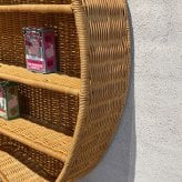 ferm LIVING ファームリビング 林檎の形の編み込みラタンシェルフ Apple Braided Shelf  北欧 壁掛けシェルフ 収納 おしゃれ 可愛い 北欧家具 インテリア雑貨 キッズ 子供部屋 林檎 リンゴ 正規販売店