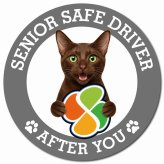 カーサイン 高齢者マーク SENIOR SAFE DRIVER ハバナブラウン マグネット 強力 直径13cm 肉球 日本製 車 ステッカー