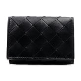 選べる3色 ボッテガヴェネタ BOTTEGA VENETA 三つ折り財布 レディース メンズ イントレチャート タイニー ミニ財布 本革 小銭入れ付き ブラック グリーン ベージュ 666944 V3UH2
