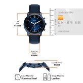 フォッシル FOSSIL 腕時計 メンズ NEUTRA クロノグラフ ネイビー レザーウォッチ FS6168【2026 新作】