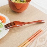 フォーク 木製 カトラリー おしゃれ 木 18.7cm パスタフォーク 大きめ 天然木製 ナチュラル 和食器 木目 シンプル 大人 大 かわいい