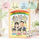 結婚10周年のお祝いに、名前、日付、メッセージも記載可能。 似顔絵 結婚10周年 ギフト プレゼント 贈り物 名入れ 手描き 結婚10周年 周年記念 記念 お祝い 大人数 家族 ご両親 夫婦 修正無料 名入れ 下書き確認 喜ばれる そっくり 実績多数 親孝行 記念日 一生もの 10周年 宝物 感謝 お祝い返し 古希祝い 米寿祝い 還暦祝い 節目 メモリアル 大量注文 オリジナル ホワイトデー