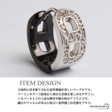 シルバー925 唐草ピアス アラベスク フープピアス 太め シルバーピアス ブラック かっこいい 精巧 浮き彫り ツートン バイカラー コンビ 大きめ 片耳 メンズ 男性 金属アレルギー対応 イヤリング