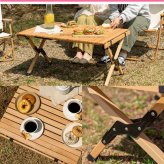 テーブル DIY 折りたたみ レジャー ウッド 90cm 木製 ロール ハイ アウトドア キャンプ バーベキュー ピクニック インテリア