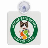カーサイン 高齢者マーク SENIOR SAFE DRIVER スノーシュー 車内用 吸盤タイプ 収れん火災防止タイプ 肉球 日本製 車 ステッカー