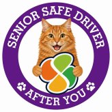 カーサイン 高齢者マーク SENIOR SAFE DRIVER アメリカンボブテイル ステッカー シール 直径13cm 肉球 日本製 車