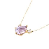 【無料ラッピング】  ヨンドシー 4℃ 2月誕生石 K10イエローゴールド ネックレス アメシスト フェルスパー ブランド 正規品 新品 ギフト プレゼント 人気 おすすめ 誕生日 記念日 クリスマス 送料無料