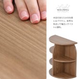 半円サイドテーブル halfle ONST0418 コンソールテーブル 幅40cm 奥行21.5cm 高さ45.5cm サイドテーブル 半円型 壁付け 省スペース 高さ45cm おしゃれ 北欧 韓国インテリア 丸み 木目調 コンパクト ベッドサイド ソフ 新築祝い