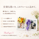 ペット メモリアルフォトフレーム 写真入り フラワーギフト 犬 猫 愛犬 愛猫 うちの子 誕生日 プレゼント 記念日 お祝い 贈り物 ギフト ペットロス 思い出 写真立て 花飾り フラワーアレンジメント 写真入れ替え ペットメモリアル 犬好き 猫好き 家族 大切な家族 記念品 インテリア 母の日 父の日 敬老の日 クリスマス 供養 感謝 オーダーメイド ペット写真 愛犬グッズ 愛猫グッズ