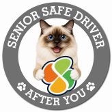 カーサイン 高齢者マーク SENIOR SAFE DRIVER バーマン マグネット 強力 直径13cm 肉球 日本製 車 ステッカー