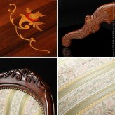 イタリア 家具 ヨーロピアン ヴェローナクラシック ダイニング5点セット:テーブル幅135cm+チェア-ミックスグリーン4脚 猫脚 ヨーロッパ家具 クラシック 輸入家具 アンティーク風 イタリア製 ブラウン おしゃれ 高級感 エレガント 木製 天然木 新生活