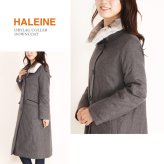 ダウンコート レディース ロング 110cm HALEINE ブランド ダウン90% ファー付き オリラグ レッキス ロング ダウン コート 暖かい アウター 30代 40代 50代 COLOMBO ギフト プレゼント 6F (08000207r)