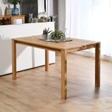 ダイニングテーブル 単品 130cm幅 木製 4人用 チーク無垢材 角型 コンパクト コーヒーテーブル 机 インテリア おしゃれ ナチュラル 天然木 北欧 カフェ 食卓 モダン 新生活