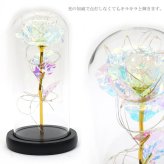 送料無料 Q-FLA シャイニング ローズ ドーム LEDライト付き 795794 オーロラローズ LED ライト 薔薇 ばら バラ オーロラ