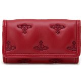 ヴィヴィアンウエストウッド キーケース キーホルダー レディース メンズ 男女兼用 キーリング Vivienne Westwood ヴィヴィアン マルチオーブ型押し レッド VW4297 (5115003RW-S002K-H201) 【2026年秋冬モデル】 【ラッピング無料 誕生日 お祝い プレゼント ギフト 贈り物】