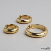 ステンレス 定番 フープピアス シンプルピアス ゴールド 幅3mm 3サイズ プチプラ メタル 小さめ 細身 プレーン ノーマル セカンド つやつや 両耳2点 レディース 女性 イヤリング 金属アレルギー対応