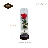 プリザーブドフラワー バラ 薔薇 ローズ 一輪 アクリルドーム ガラスドーム風 プレゼント ギフト 誕生日 記念日 プロポーズ 告白 結婚祝い 還暦 母の日 敬老の日 ホワイトデー クリスマス 彼女 妻 女性 サプライズ 贈り物 退職祝い お祝い 花 赤 かすみ草 アーティフィシャルフラワー 専用ボックス ケース付き インテリア 卓上 枯れない花 ブリザードフラワー ウエディング おしゃれ