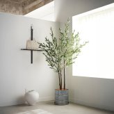 観葉植物 造花 オリーブ BROWN 全高約180cm 大型 スリム フェイクグリーン 高級 本物そっくり リアル おしゃれ インテリア 人工観葉植物 アーティフィシャルグリーン オフィス 店舗 ホテル カフェ 開店祝い 室内 リビング 玄関 風水 庭木 オリーブの木