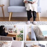 チェア 2人掛けダイニング 単品 Clara ナチュラル 北欧 おしゃれ 高級感 モダン いす イス 椅子 チェアー 食卓椅子 ロータイプ 脚外せる 撥水加工 ファブリック オールシーズン かわいい 天然木の上質感とあたたかみ溢れる クララ シリーズの