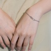 アイダ ブレスレット ラボグロウンダイヤモンド ステンレス ダイヤ ダイヤモンド チェーン シルバー お揃い ペアアクセ