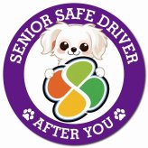 カーサイン 高齢者マーク SENIOR SAFE DRIVER チワマル マグネット 強力 直径13cm 肉球 日本製 車 ステッカー