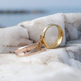 ハワイアンジュエリー リング 指輪 レディース メンズ  つけっぱなし 金属アレルギー対応 スチールシルバー イエローゴールド ピンクゴールド スクロール 波 プレゼント ギフト サージカル ステンレス