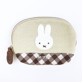 ミッフィー miffy ティッシュポーチ ベージュ ダイアゴナル