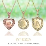 ゴールド ネックレス ハワイアンジュエリー ネックレス イニシャル イエローゴールド ネックレス 刻印 無料 誕生石入れ可 エンブレム型 イニシャル 14k k14カットあずきチェーン太0.9mm ギフトラッピング可能 プレゼント ハロウィン 【品番：CG-GP111-CH123】