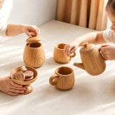 【名入れ 刻印無料】木製 おままごと ティーセット お茶セット マカロン おもちゃ おままごとセット 女の子 アフタヌーンティー パーティ ごっこ遊び 知育玩具 子供 プレゼント クリスマス 誕生日 双子 兄弟 姉妹