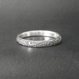 ハワイアンジュエリー リング 指輪 黒 ハイビスカス スクロール シルバー925【刻印無料】 花 波 波模様 シルバーアクセサリー メンズ レディース ユニセックス ペアリング 誕生日 プレゼント ハンドメイド 手作り 彫金 箱入り Grand Galleria グランドガレリア