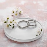 【受注生産品】【送料無料】 ペアリング 2個セット 3～20号/9～30号 ステンレス ウェーブ ひねり 細身 偶数号 キュービックジルコニア 誕生石 アミュレット サージカルステンレス316L アレルギーフリー アクセサリー ジュエリー プレゼント ギフト 記念日 white clover ホワイトクローバー 刻印無料 名入れ無料