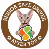 カーサイン 高齢者マーク SENIOR SAFE DRIVER ドンスコイ マグネット 強力 直径13cm 肉球 日本製 車 ステッカー
