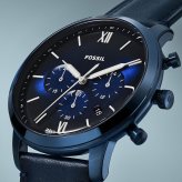 フォッシル FOSSIL 腕時計 メンズ NEUTRA クロノグラフ ネイビー レザーウォッチ FS6168【2026 新作】