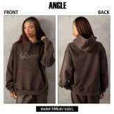 FUBU フブ パーカー メンズ レディース fam-62704 フェイクレザー パッチ フーディー プルオーバー スウェット ウォッシュ加工 ビッグシルエット ストリート ヒップホップ ダンス カジュアル トップス M L XL XXL 2026FW Karlas