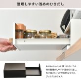 TREE  家電下引き出し収納スライドテーブル TRKS0243 レンジ下収納  キッチン収納 シンプルスタイル モダン 角型 スチール おしゃれ 幅45cm 奥行39cm 高さ14cm