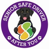 カーサイン 高齢者マーク SENIOR SAFE DRIVER ラブラドール ステッカー シール 直径13cm 肉球 日本製 車