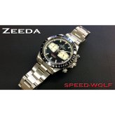 ジーダ ZEEDA スピードウルフ SPEED-WOLF PIANO BLACK 腕時計 メンズ メカニカルクォーツ クロノグラフ SPW-PBK