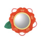おはな わっかミラー | 鏡 ソフトミラー お花 フラワー おもちゃ 布製 知育玩具 ガラガラ ラトル 布 ファーストトイ 歯固め 音が鳴る 赤ちゃん ベビー